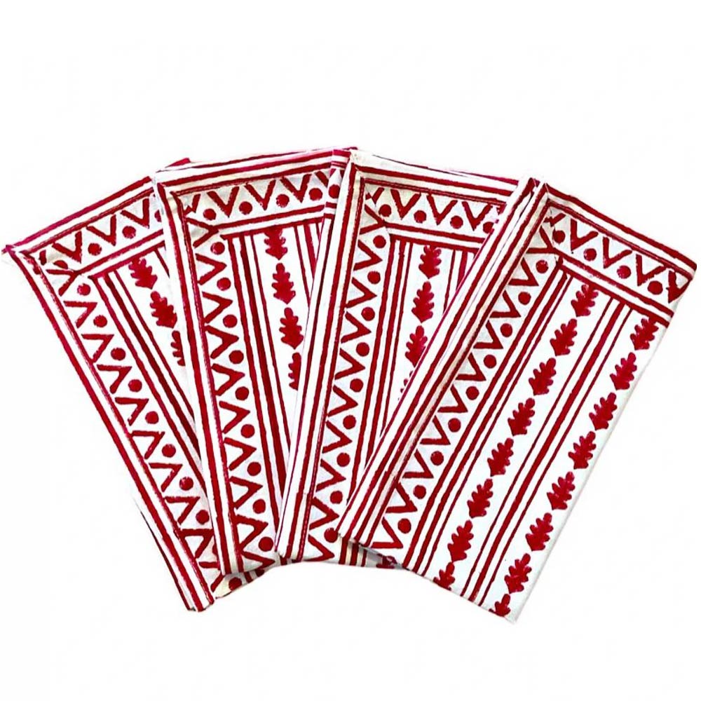 Red Stripe Cotton Napkin