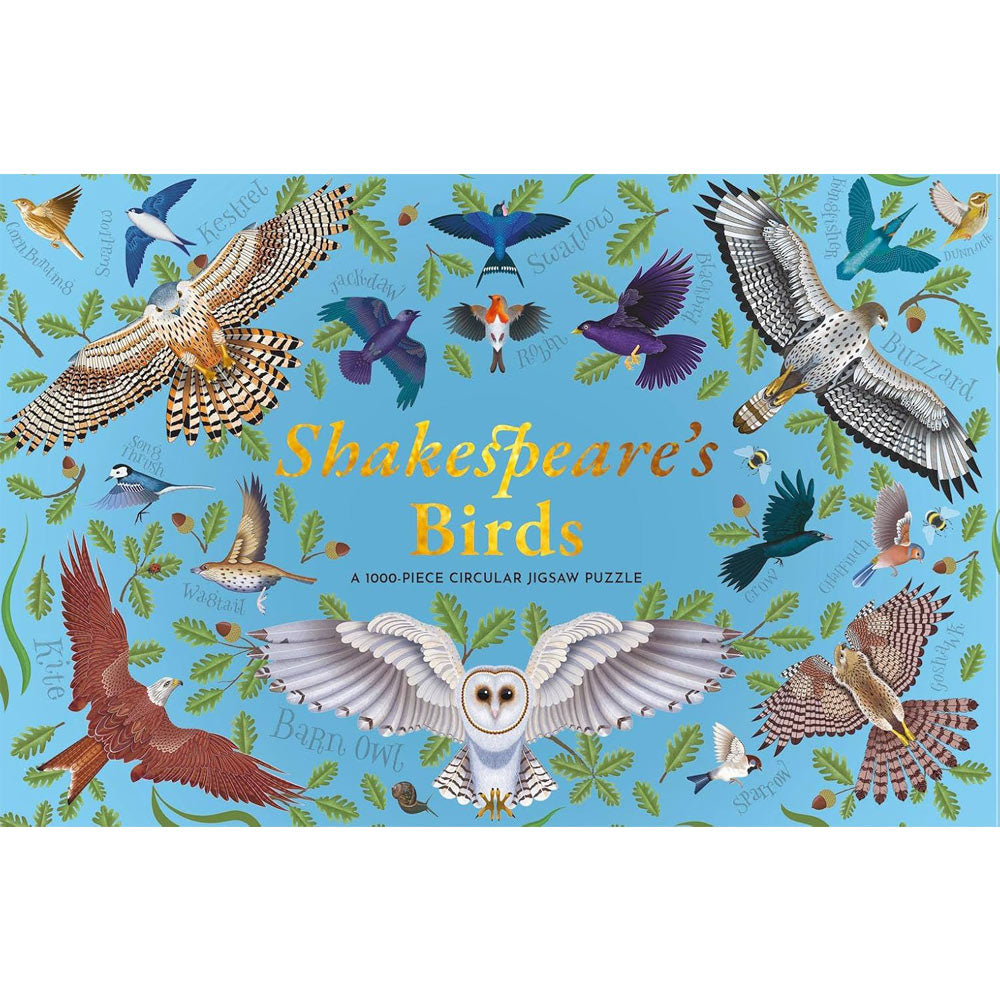 Shakespeare Bird Circular Jigsaw Puzzle By Rebecca Harris