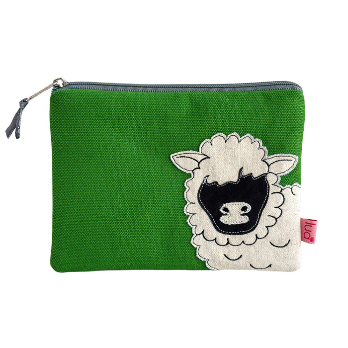 Green Sheep Cotton Purse