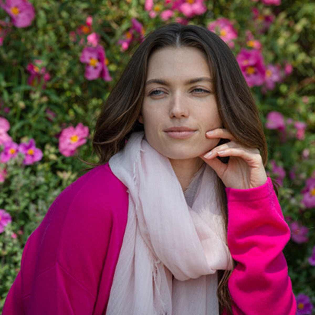 Shell Pink Cashmere Scarf