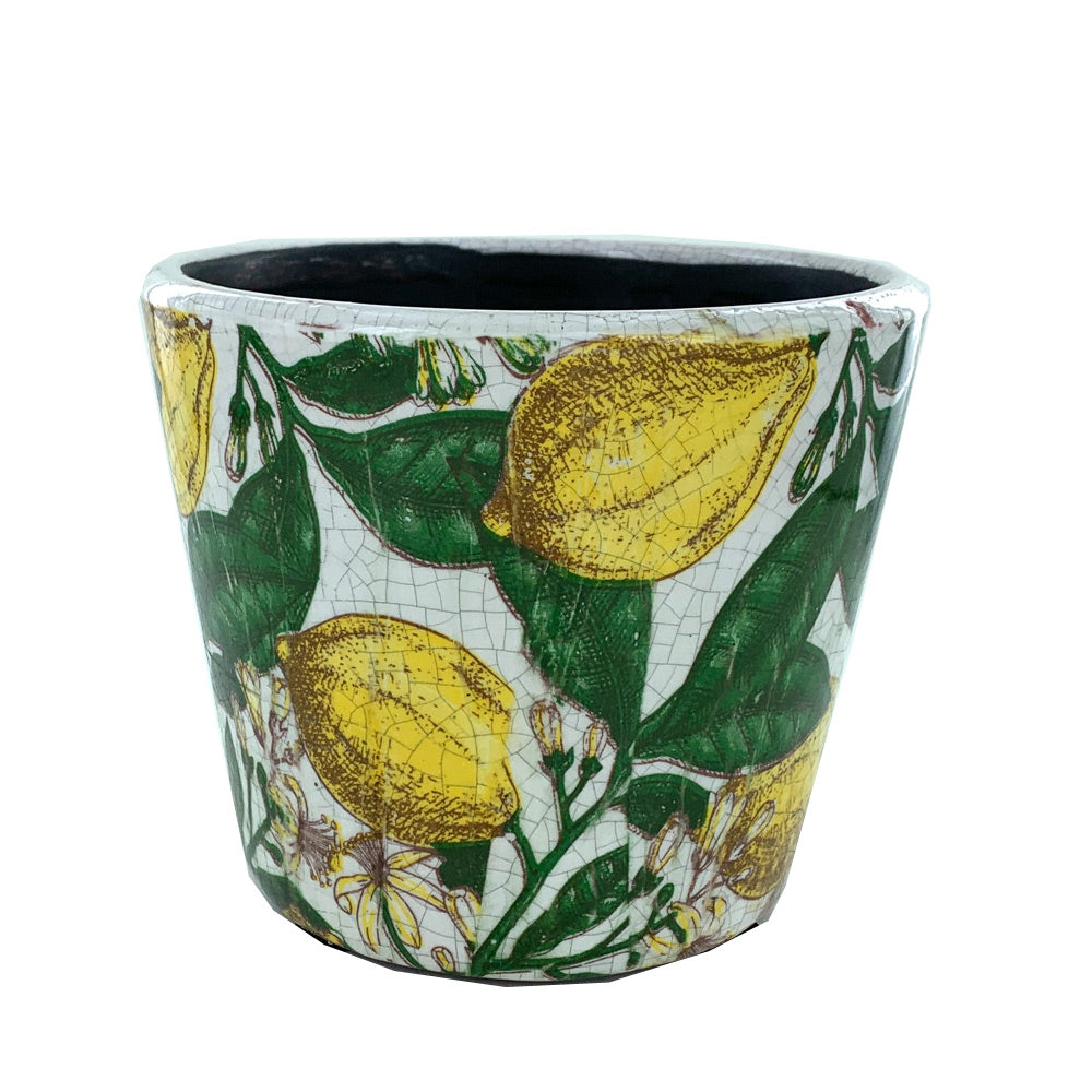 Spanish Lemons Ceramic Pot