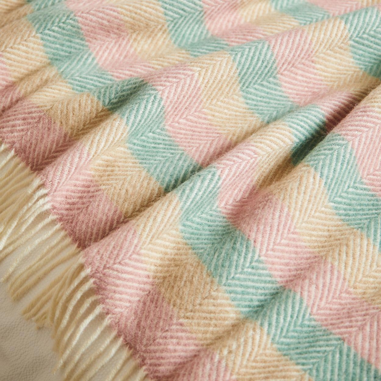 Summer Breeze Stripe Pure New Wool Throw