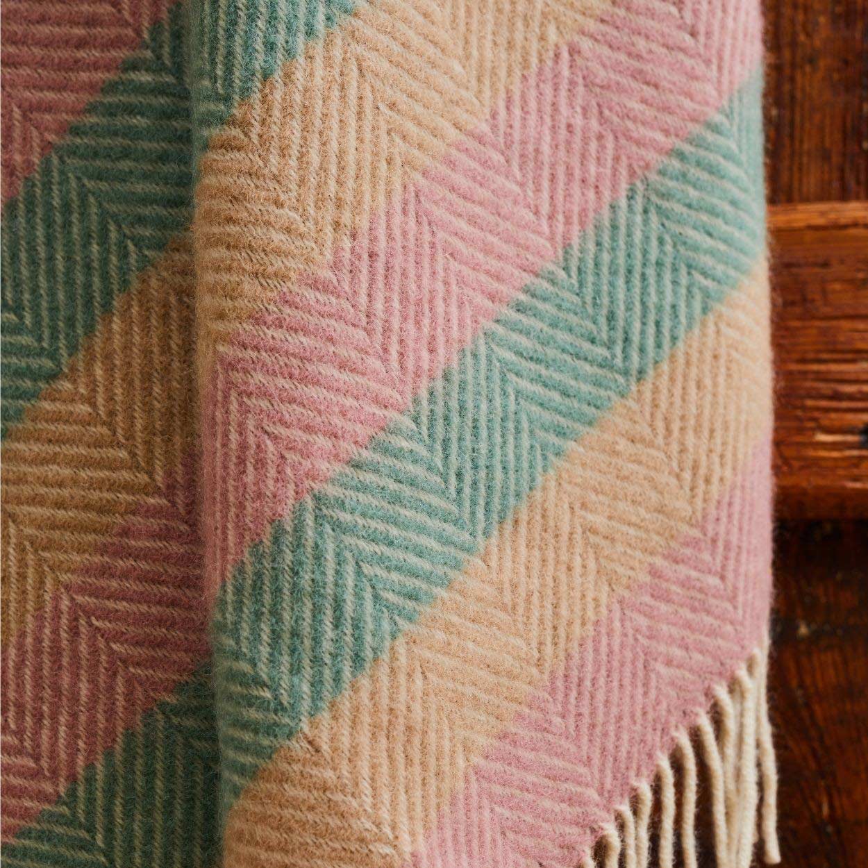 Summer Breeze Stripe Pure New Wool Throw