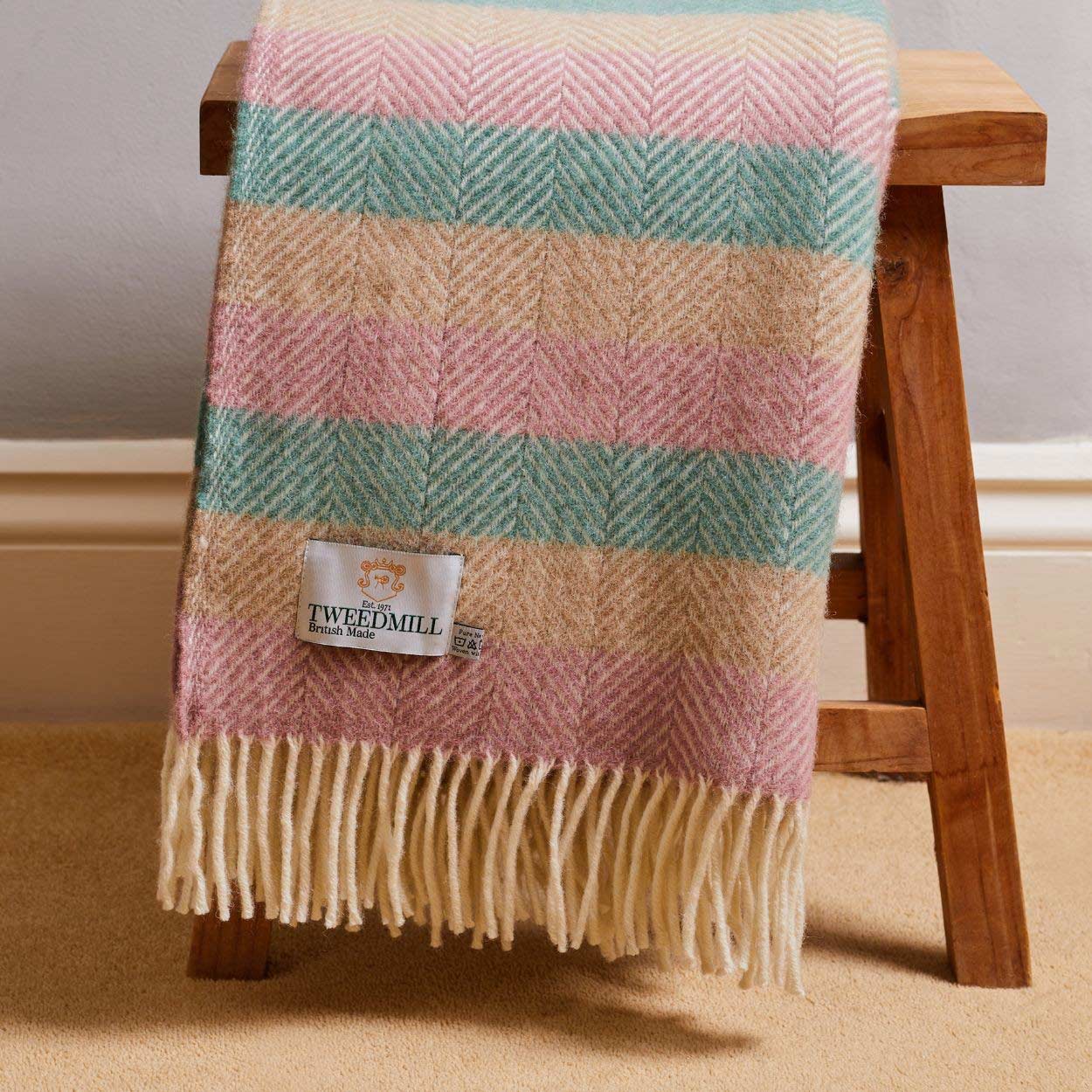 Summer Breeze Stripe Pure New Wool Throw