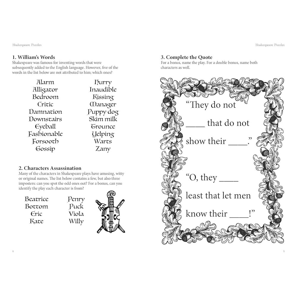 The Shakespeare Puzzle Book By Roland Hall