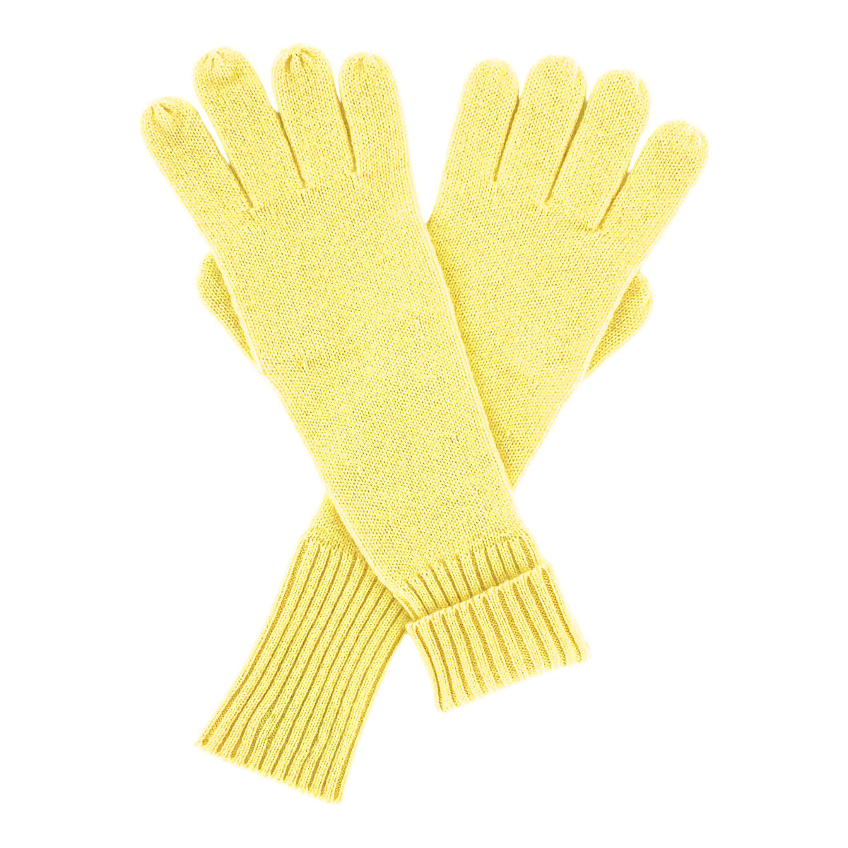 Yellow Cashmere Gloves