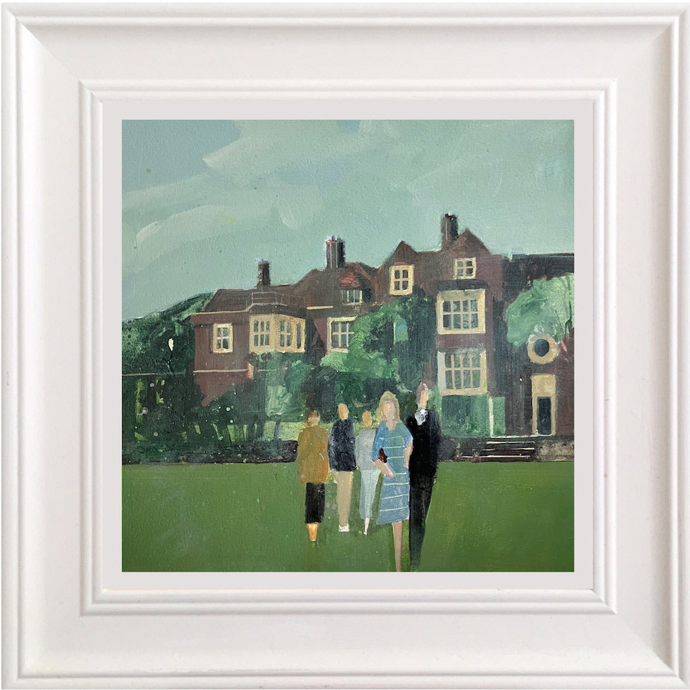Visitors on the lawn by Glyndebourne House 11.6.25 By Julian Sutherland-Beatson