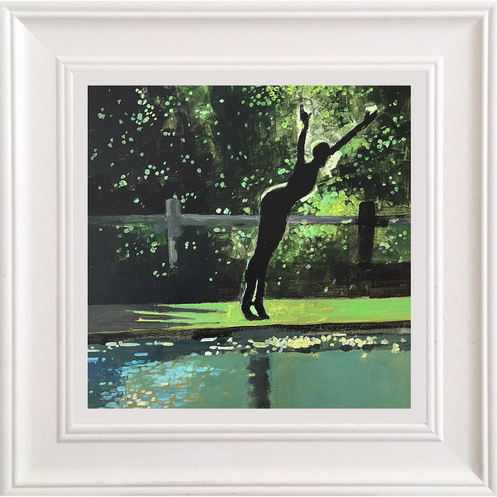 Diving Sculpture at the end of the Lake #3 11.7.25 By Julian Sutherland-Beatson