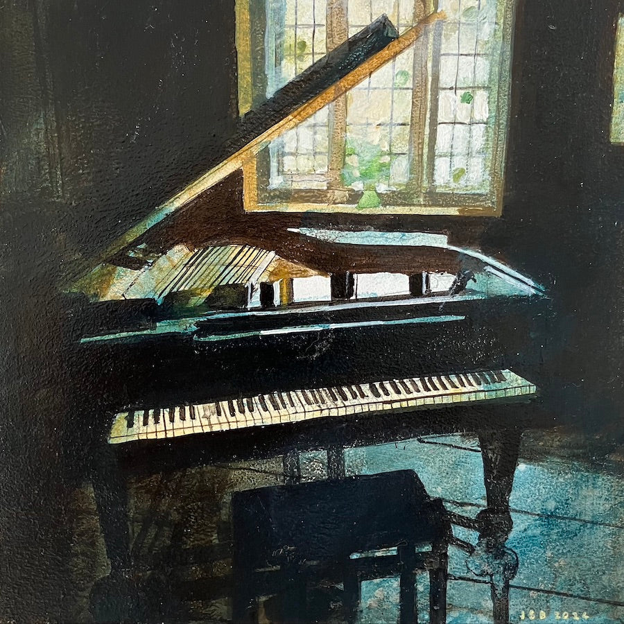 Piano in the Old Green Room by Julian Sutherland-Beatson