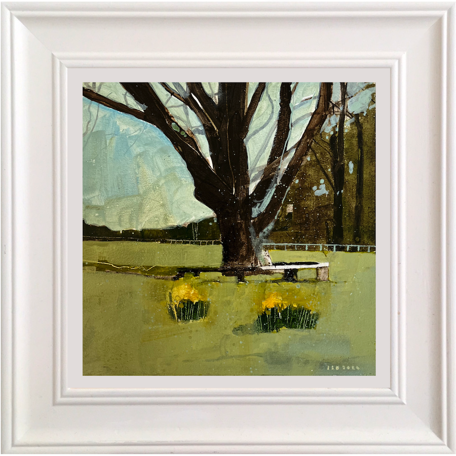 Tree and daffodils by Julian Sutherland-Beatson