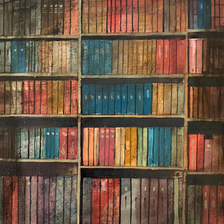 Bookshelf in the Organ Room 3.7.24 By Julian Sutherland-Beatson