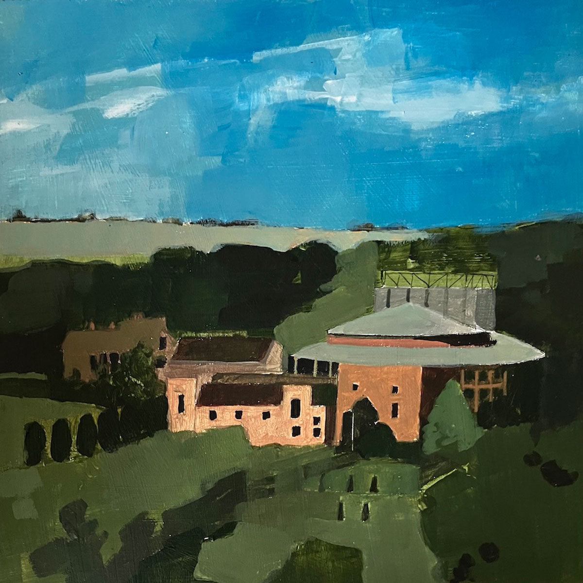 Glyndebourne from above 9.7.24 By Julian Sutherland-Beatson