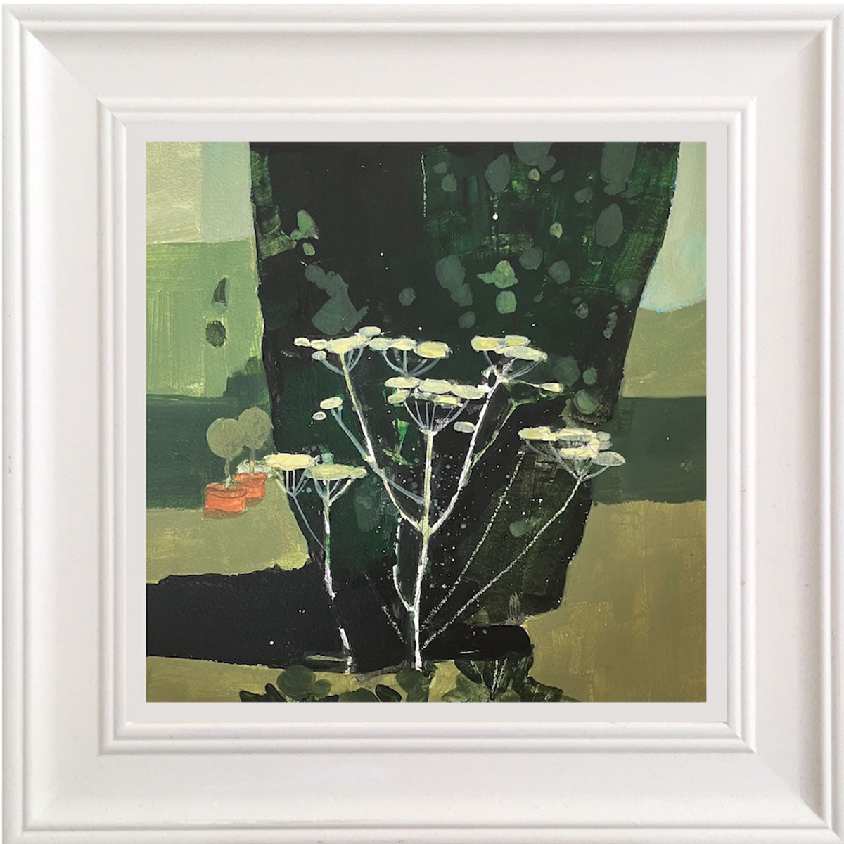 Cow Parsley and fir tree 28.7.24 By Julian Sutherland-Beatson