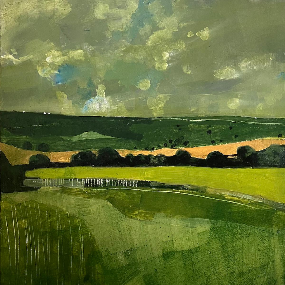 Downland near Glyndebourne (2) 18.8.24 By Julian Sutherland-Beatson