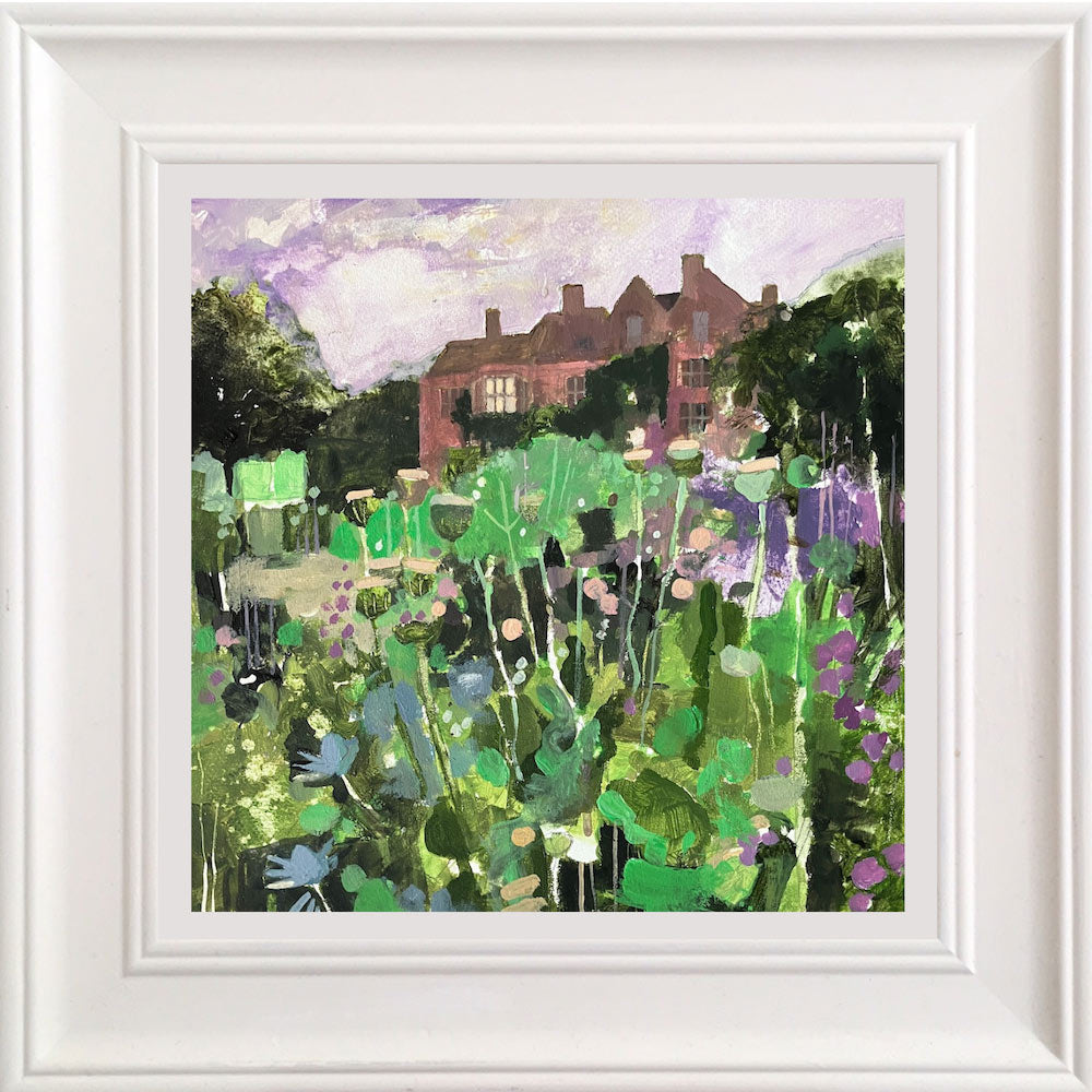 Glyndebourne House with flower border 23.7.26 By Julian Sutherland-Beatson