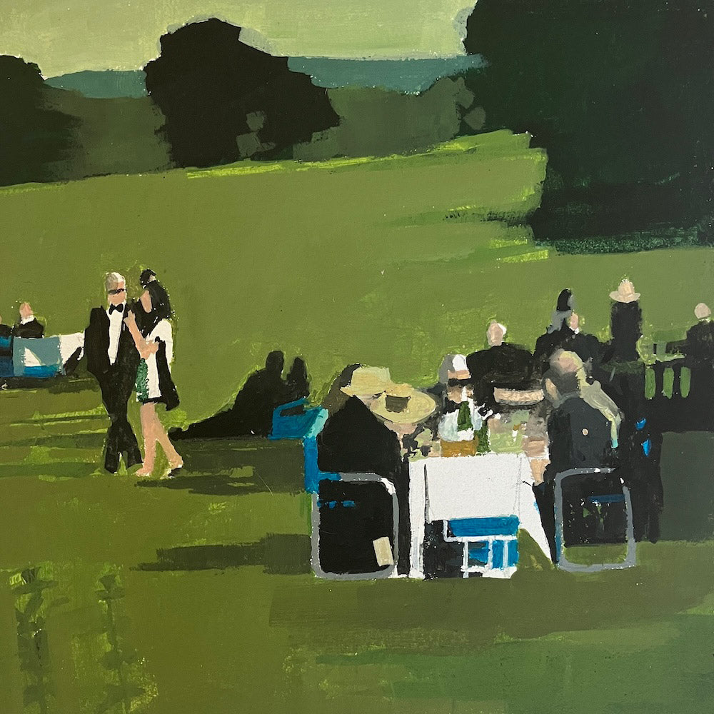 Picnic groups on the main lawn 2.8.26 By Julian Sutherland-Beatson
