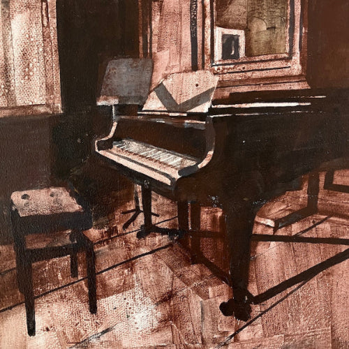 Piano in the Old Green Room (3) 7.8.26 By Julian Sutherland-Beatson