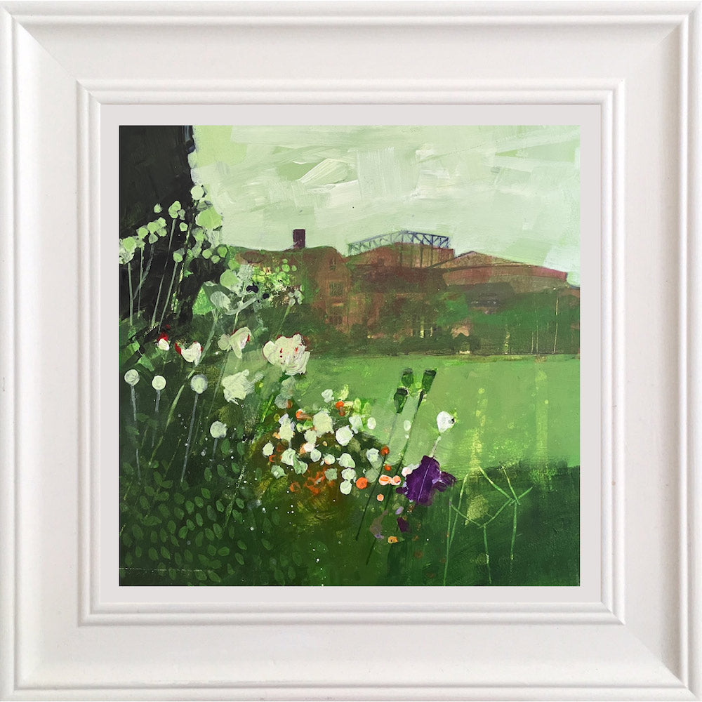 Floral border with Glyndebourne House and auditorium 18.8.26 By Julian Sutherland-Beatson