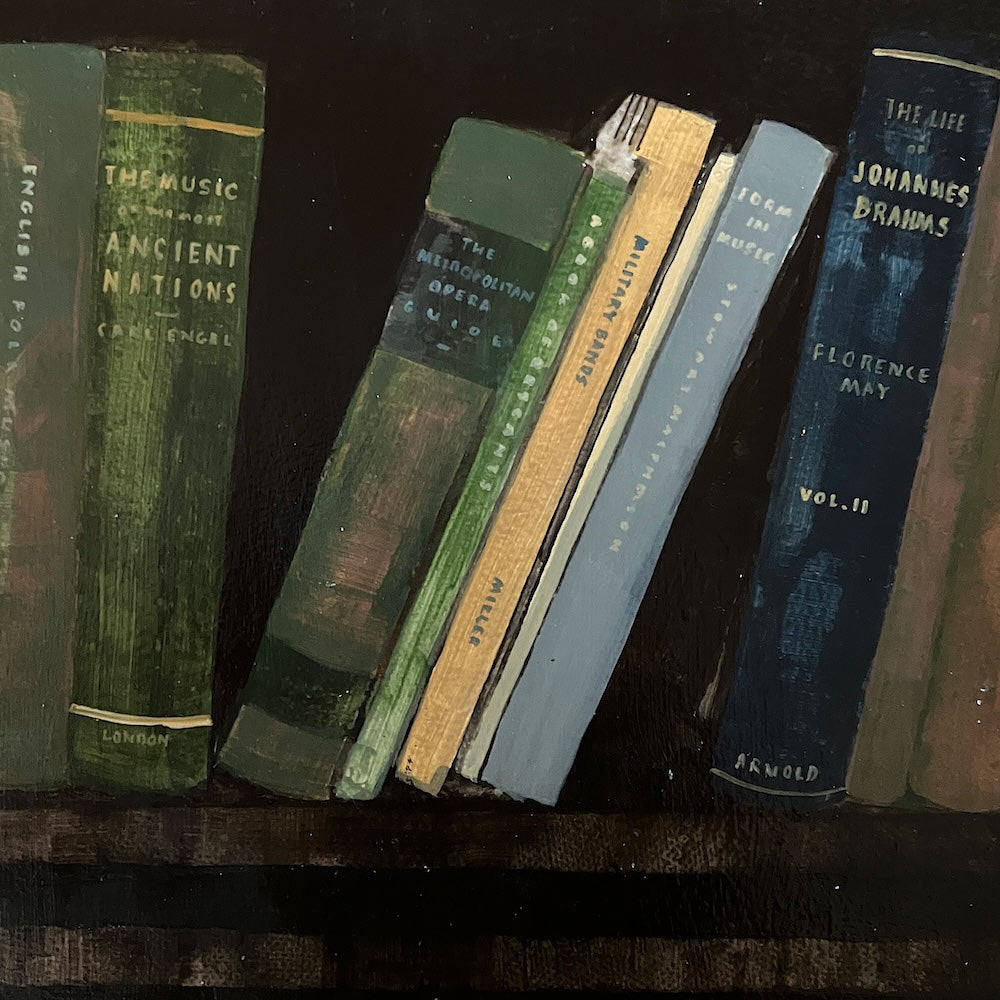 Bookshelf in the Organ Room 17.7.25 By Julian Sutherland-Beatson