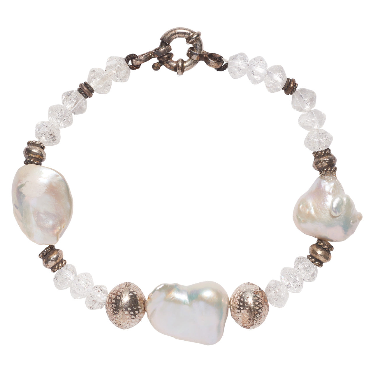 Pearl & Rock Crystals Bracelet
