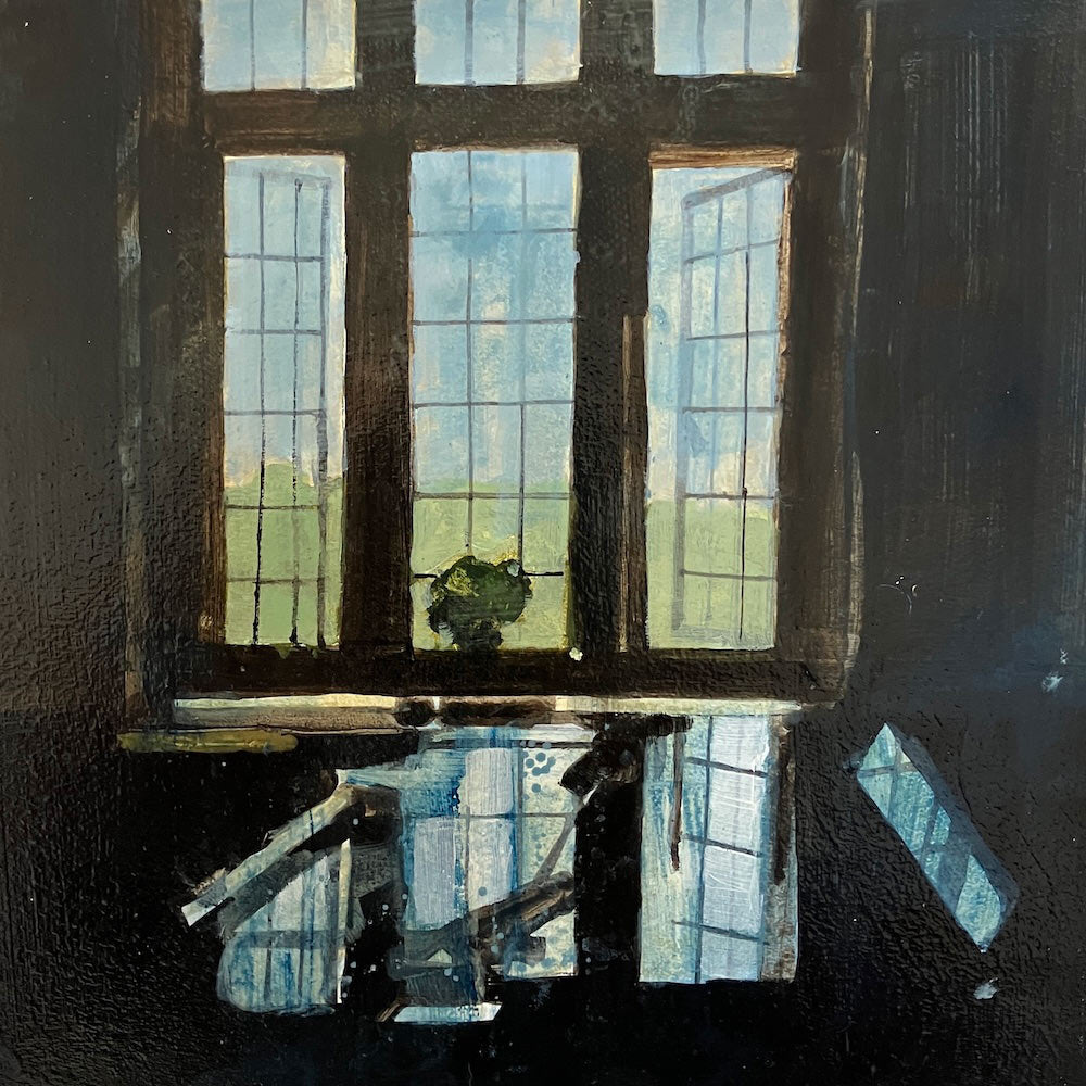Window and Piano in the Old Green room 24.6.25 By Julian Sutherland-Beatson