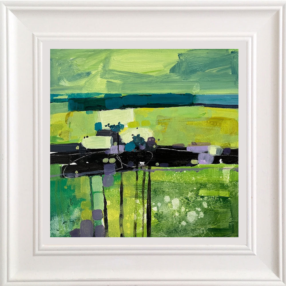 Lime and Mauve Landscape