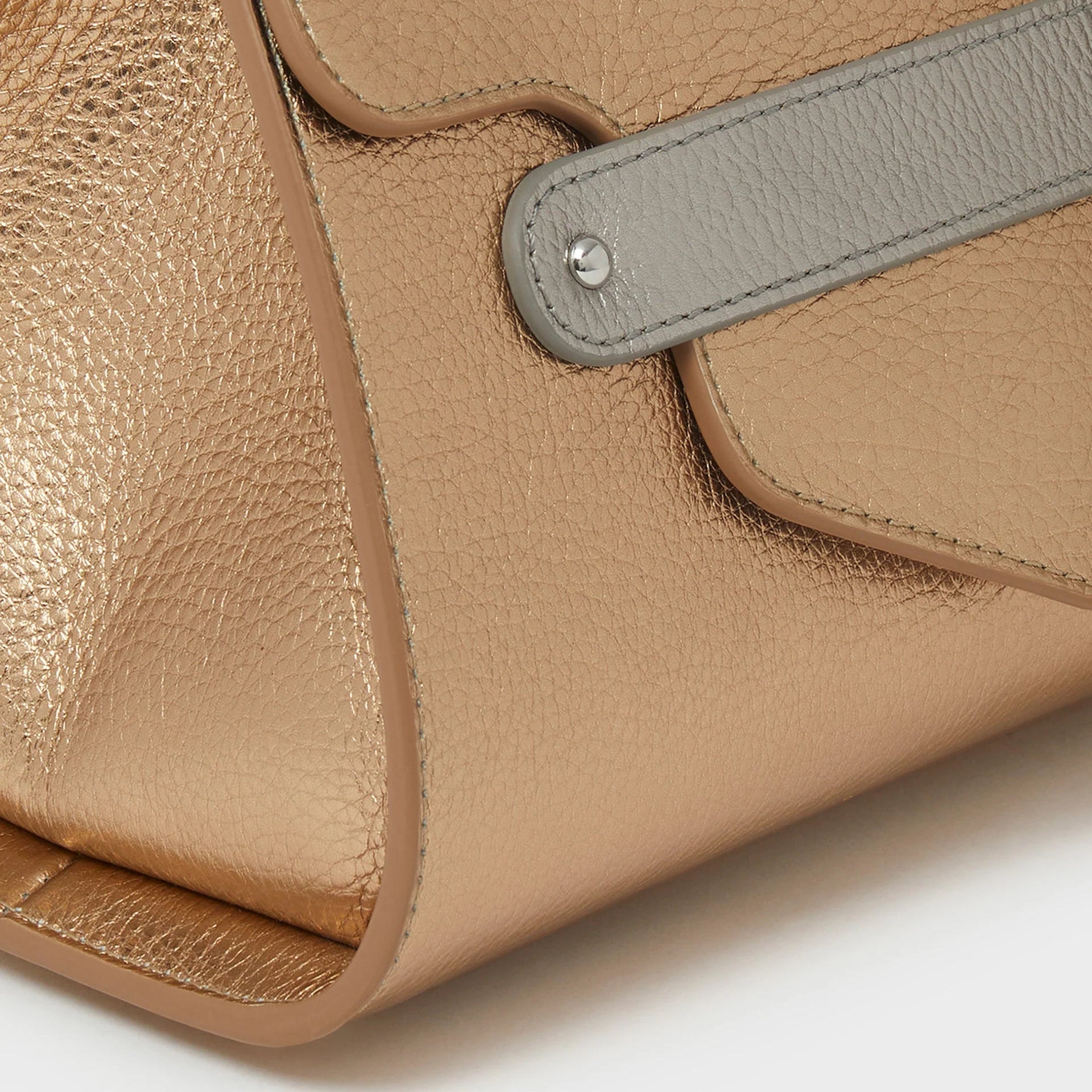 Luxury gold leather bag