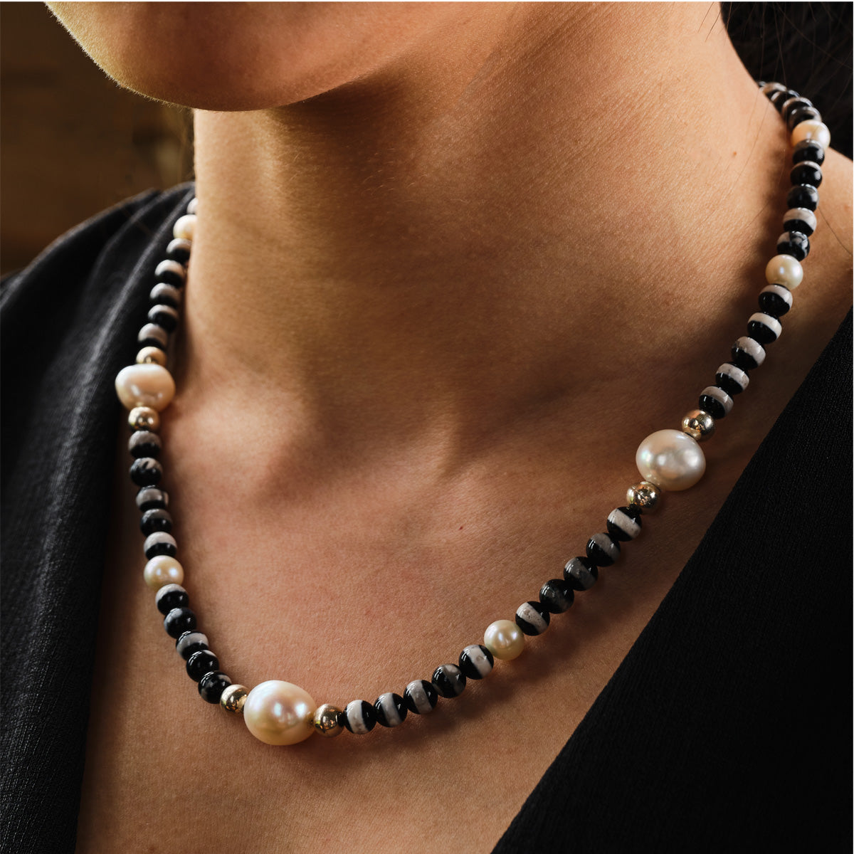 Agate & Pearl Necklace Glyndebourne Shop
