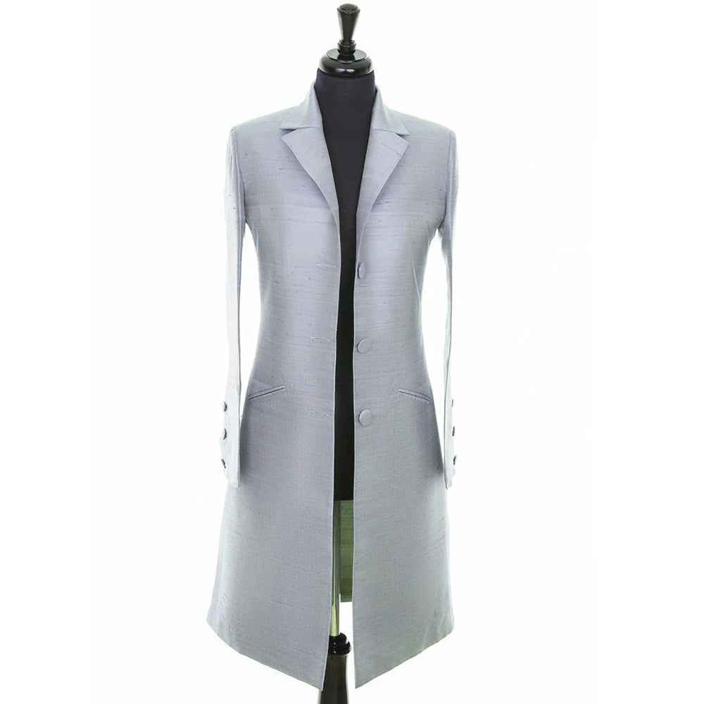 Alfriston Silver Silk Coat
