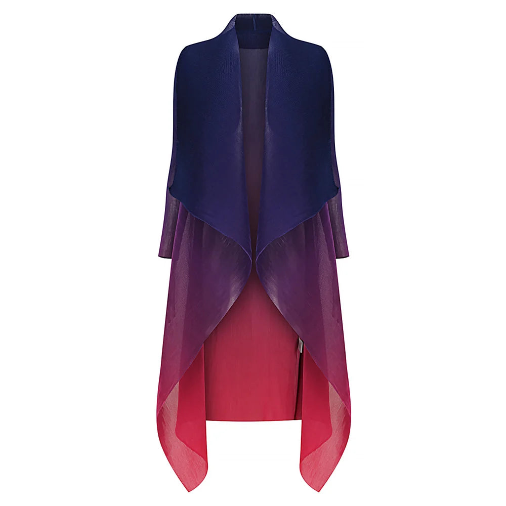 Sweet Pea Plain Pleated Waterfall Coat