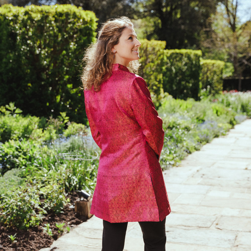 Arundel Pink Royal Jacquard Coat