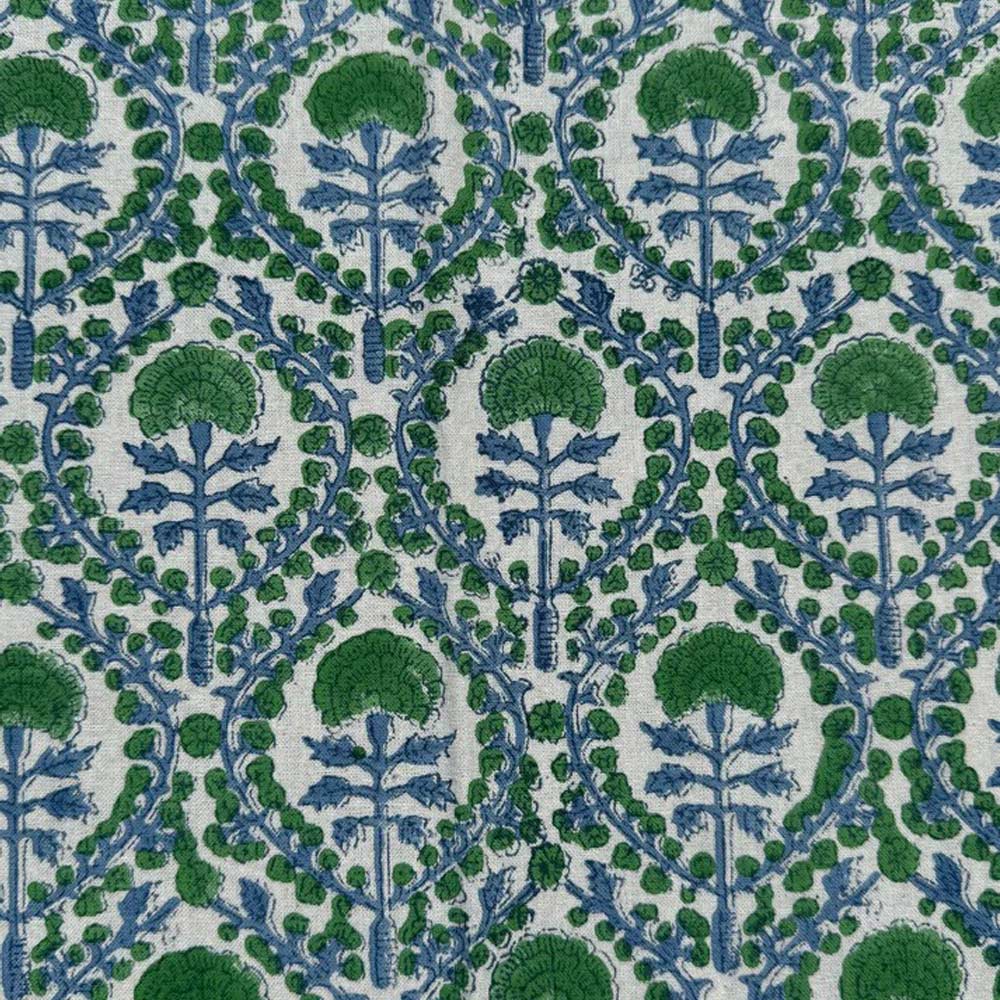 Blue & Green Trellis Cotton Napkin