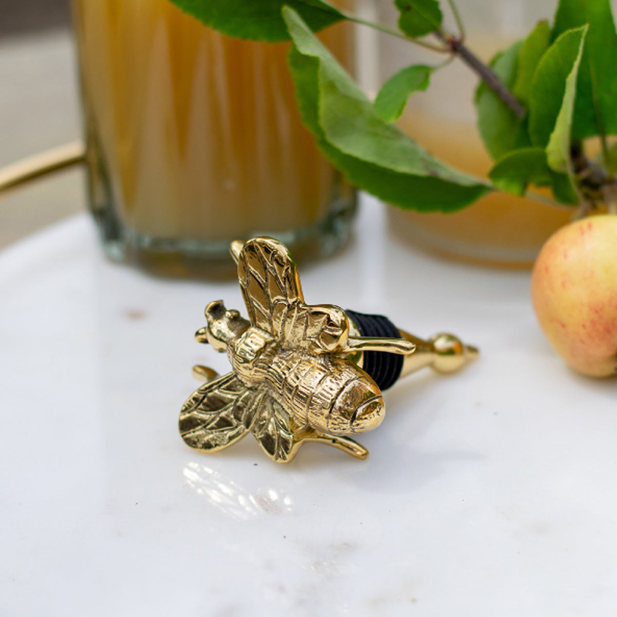 Brass Bee Bottle Stopper