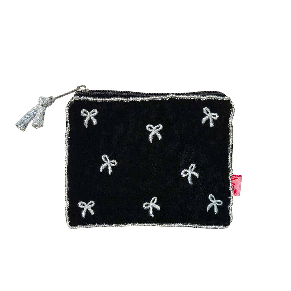 Bows Black Velvet Mini Purse
