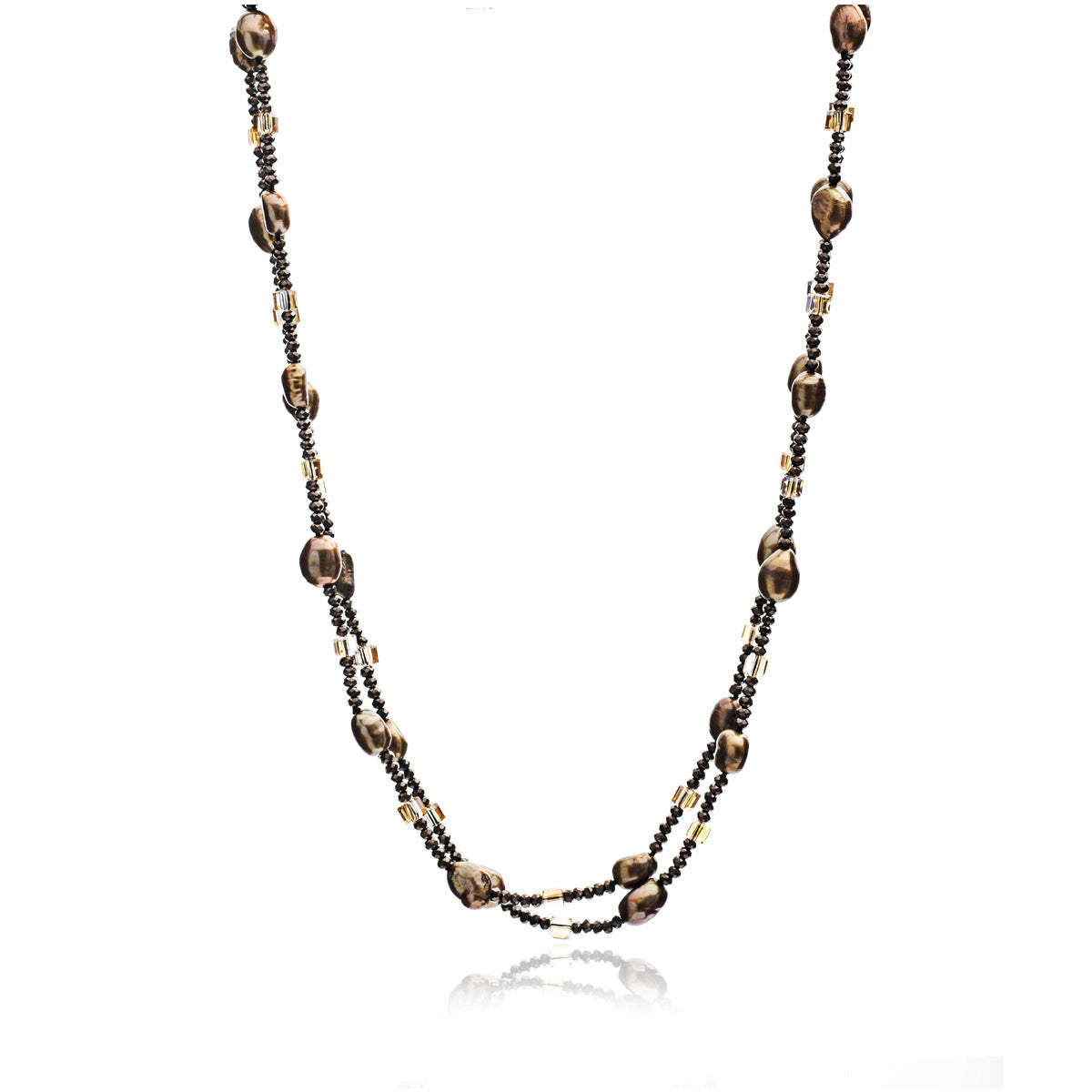 Bronze Pearl Necklace