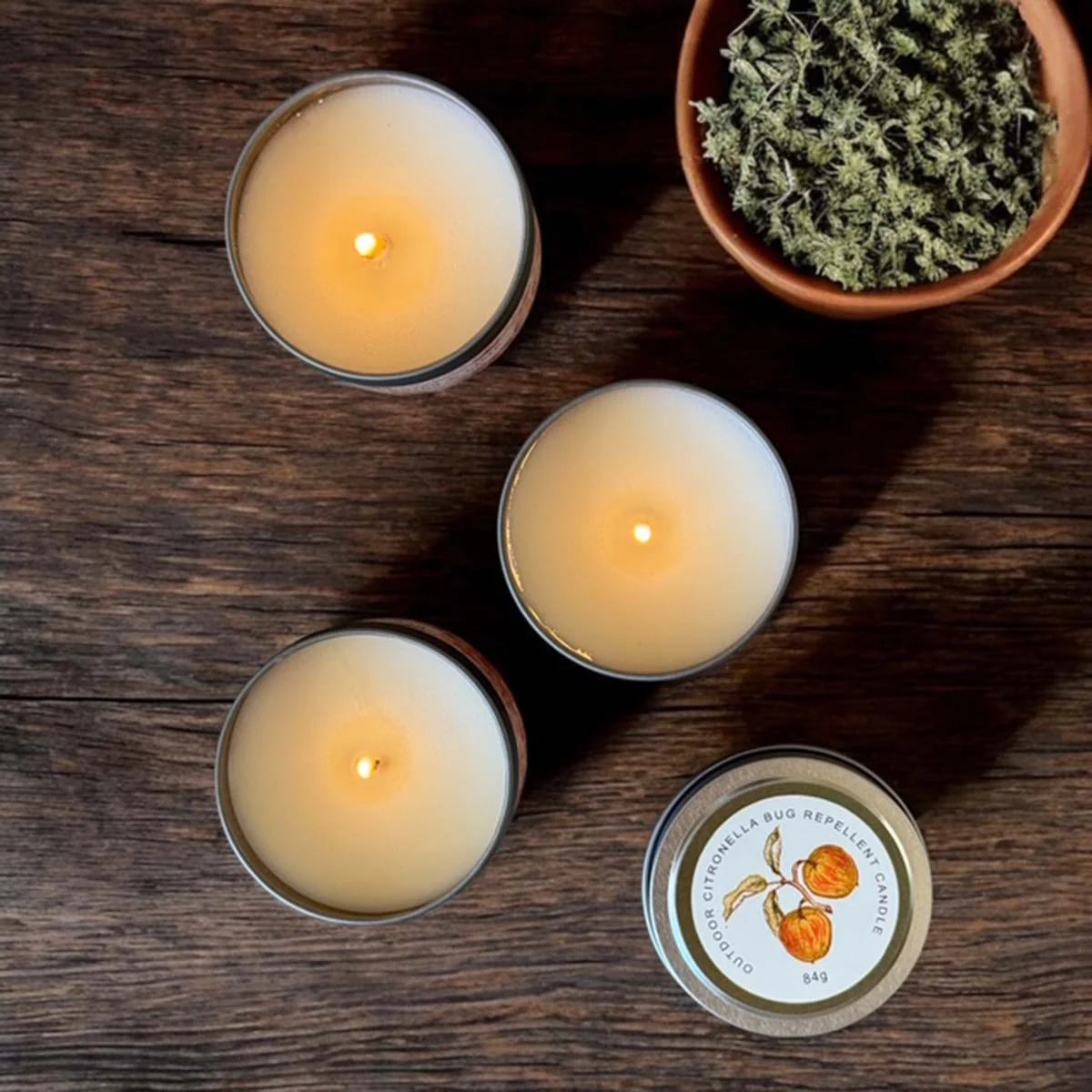 Green Citronella Candle