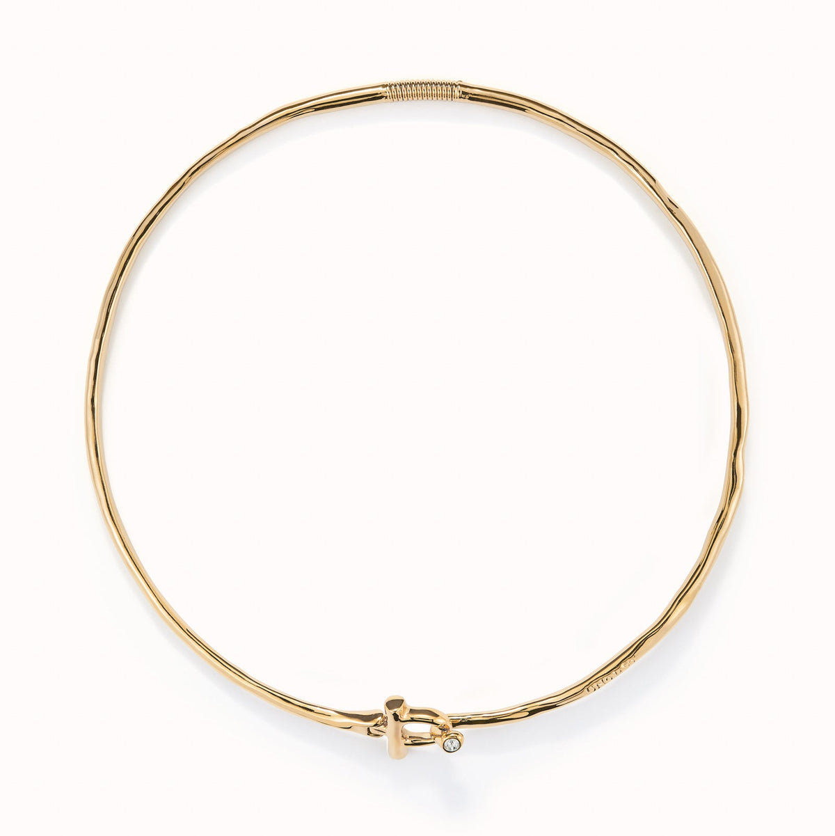 Choker Necklace & White Topaz Front Clasp