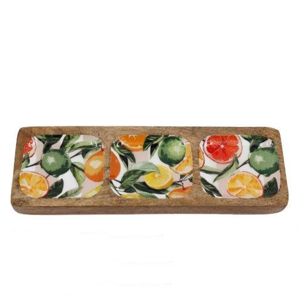 Pink Inset Citrus Dipping Platter