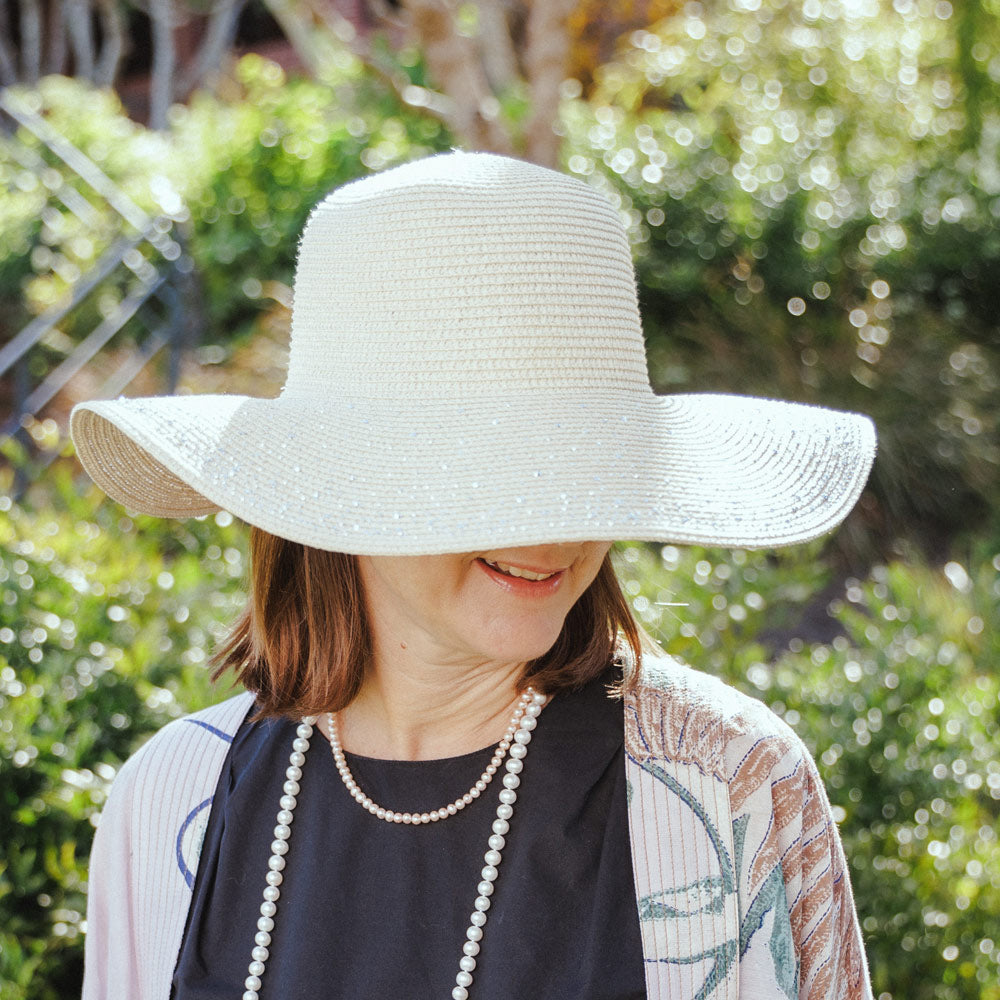 Diamante Wide Brim Hat