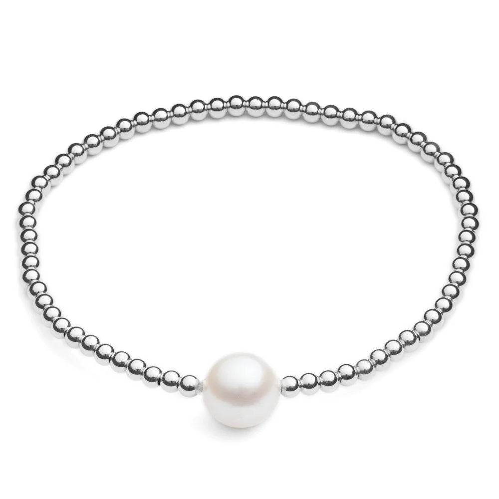 Silver Bracelet With Large Cultured Freshwater Pearl