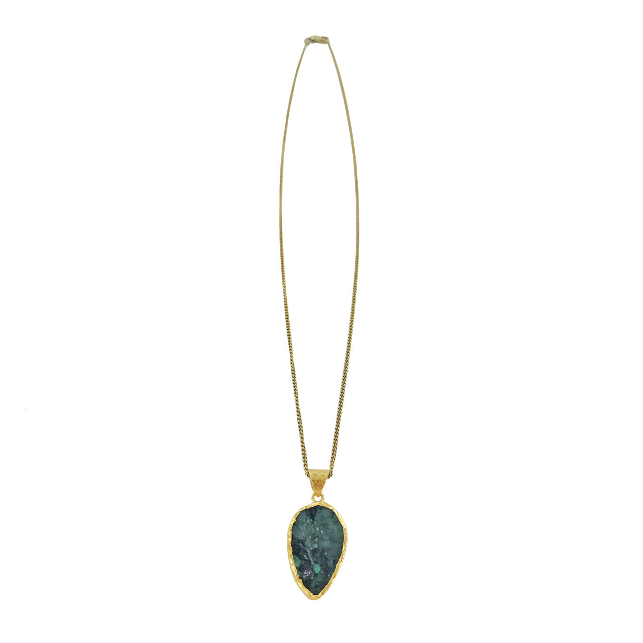 Brazilian Rough Emerald Pendant