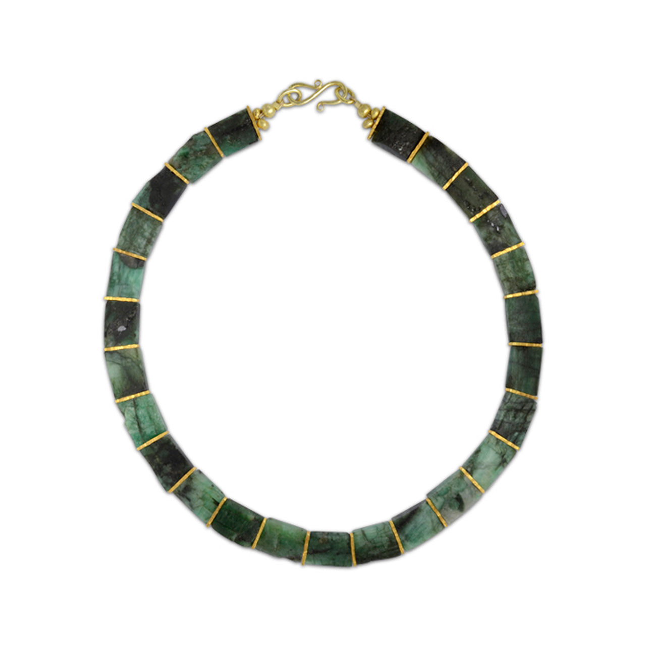 Rough Emerald Collar Necklace