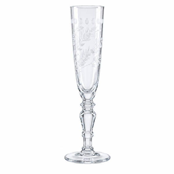 Etched champagne flute