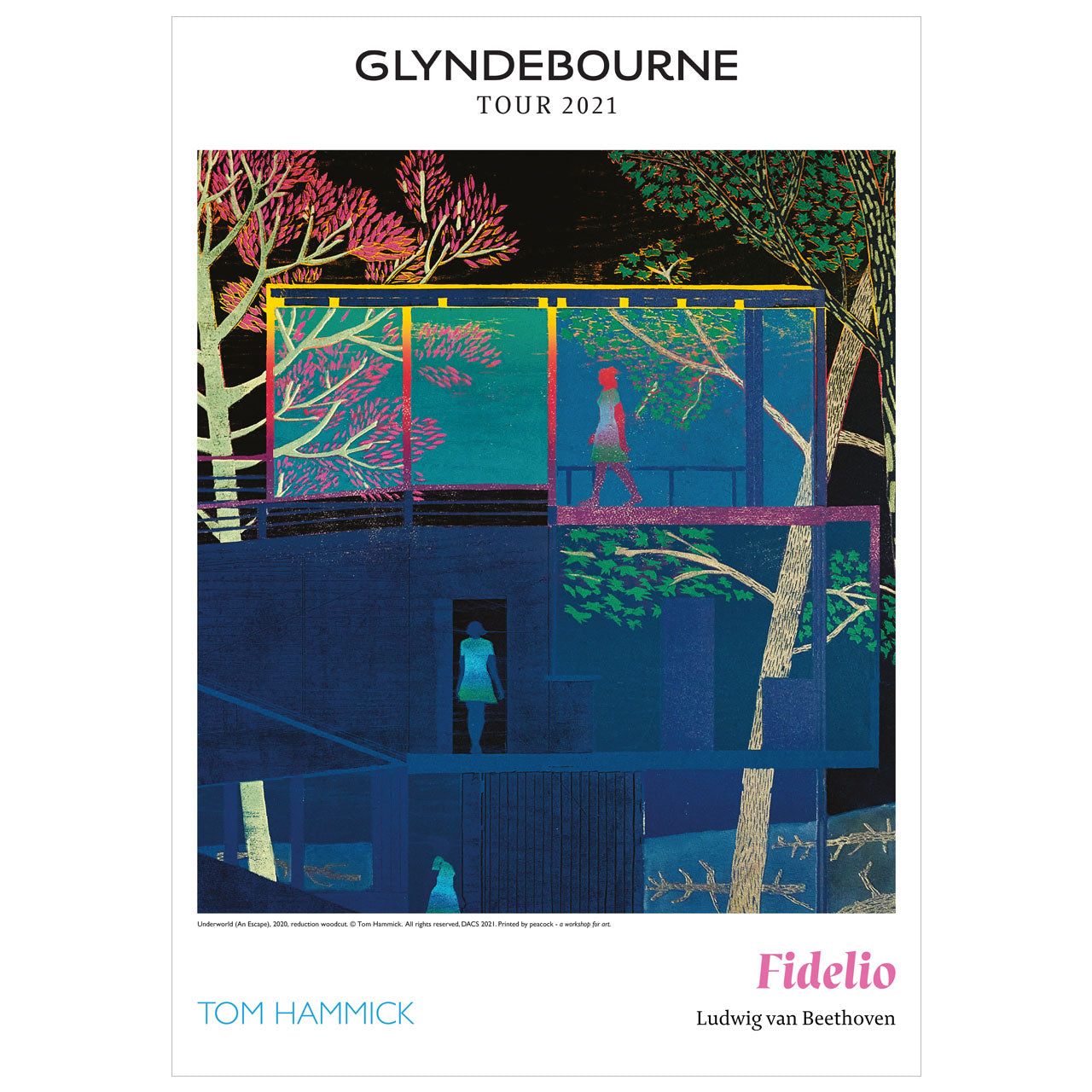 Glyndebourne 'Fidelio' Tour Poster 2021 by Tom Hammick
