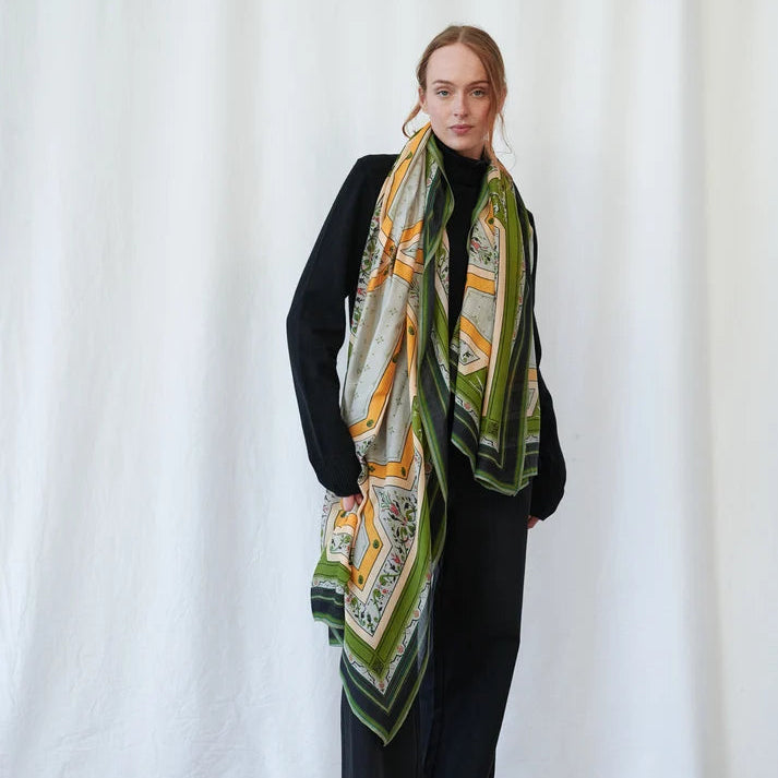 Fleur De Lys Gold Scarf