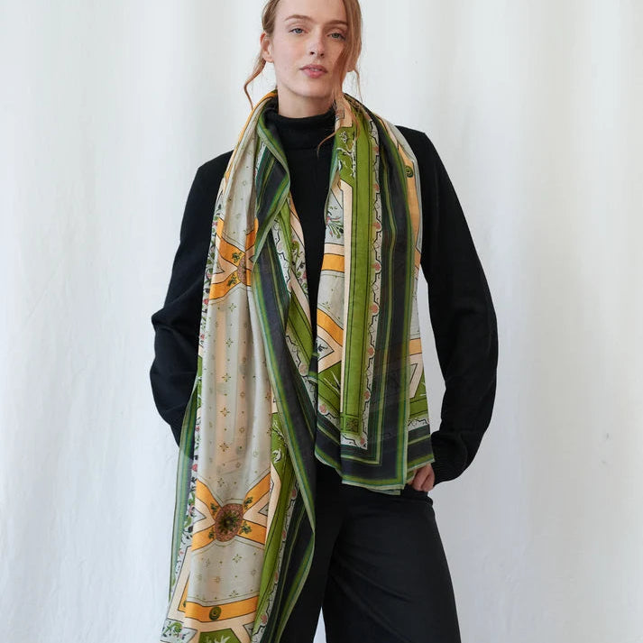 Fleur De Lys Gold Scarf