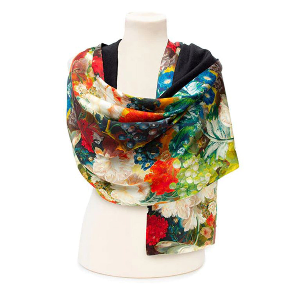 Fruit & Flowers Poshmina Silk Scarf