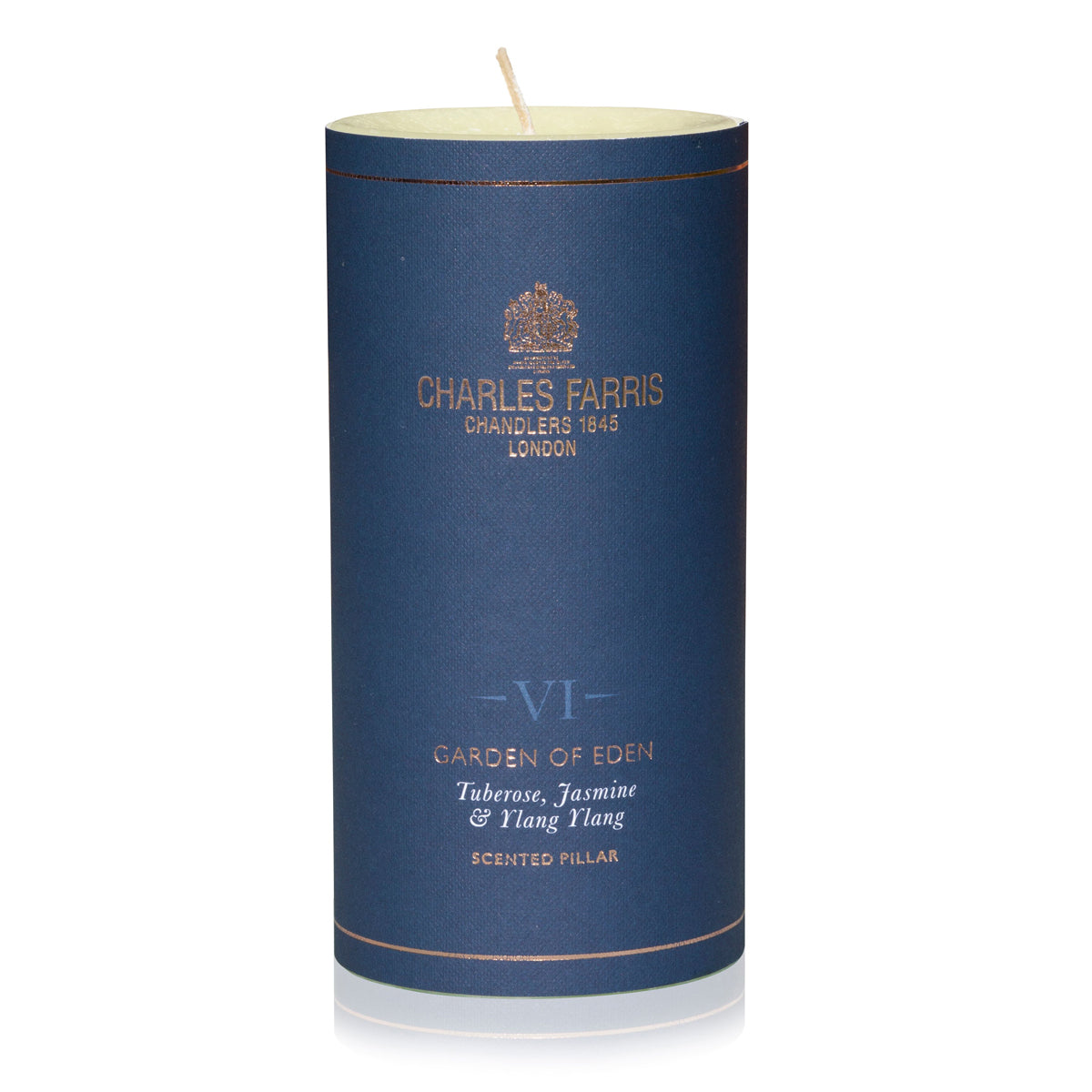 Garden of Eden Scented Pillar Candle Tuberose, Jasmine & Ylang Ylang