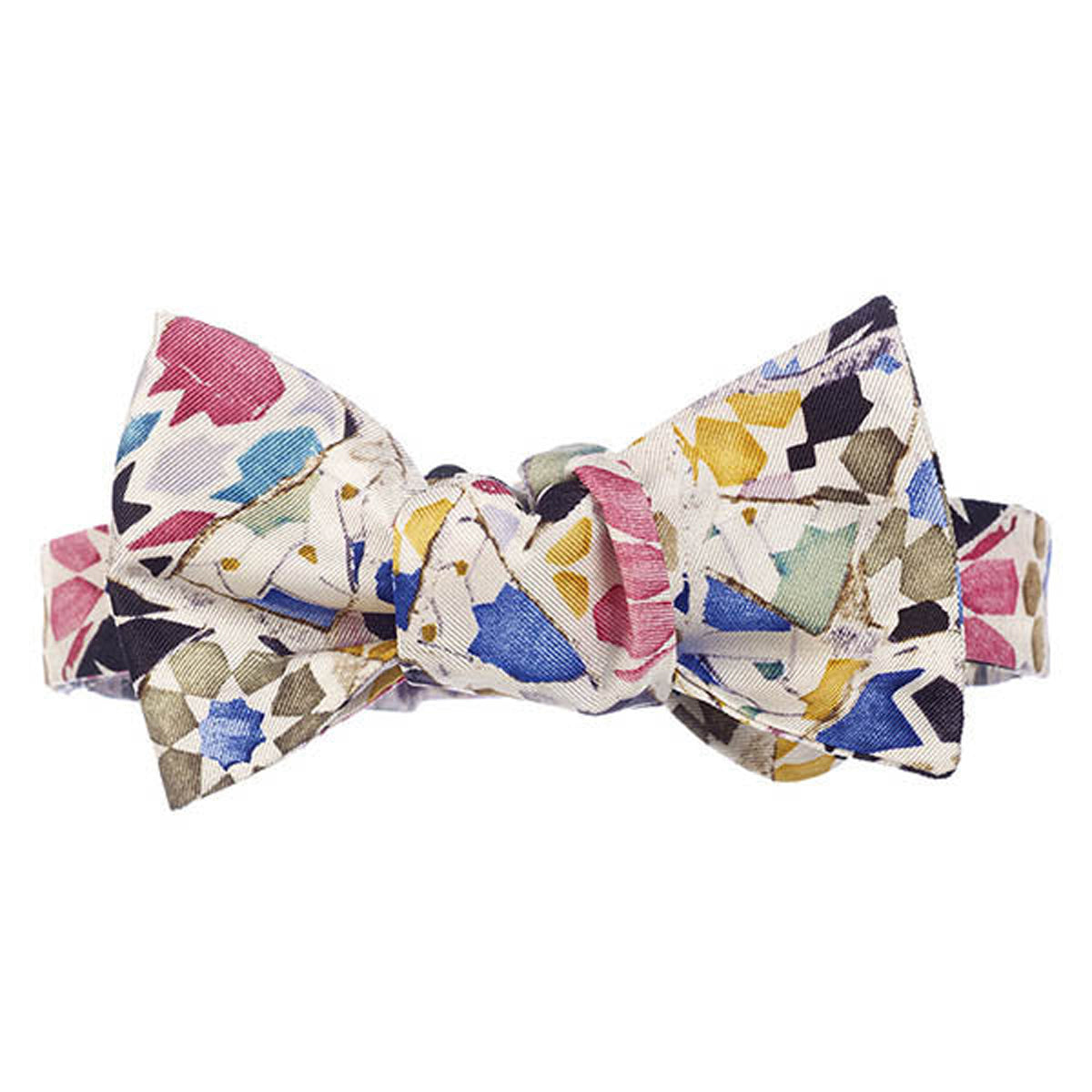 Gaudi Mosaic Silk Self-Tie Bow Tie