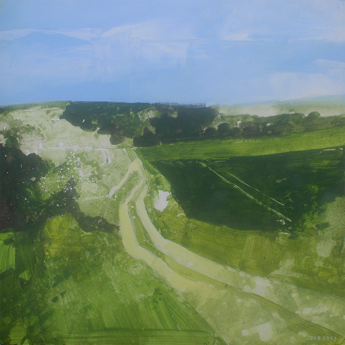 Glynde (Farm Track) by Julian Sutherland-Beatson Glyndebourne Shop